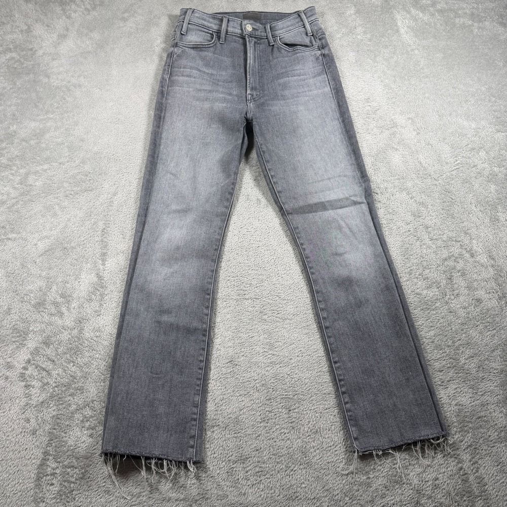Mother The Hustler Ankle Fray Women Size 26 Gray Daytona Nights Jeans